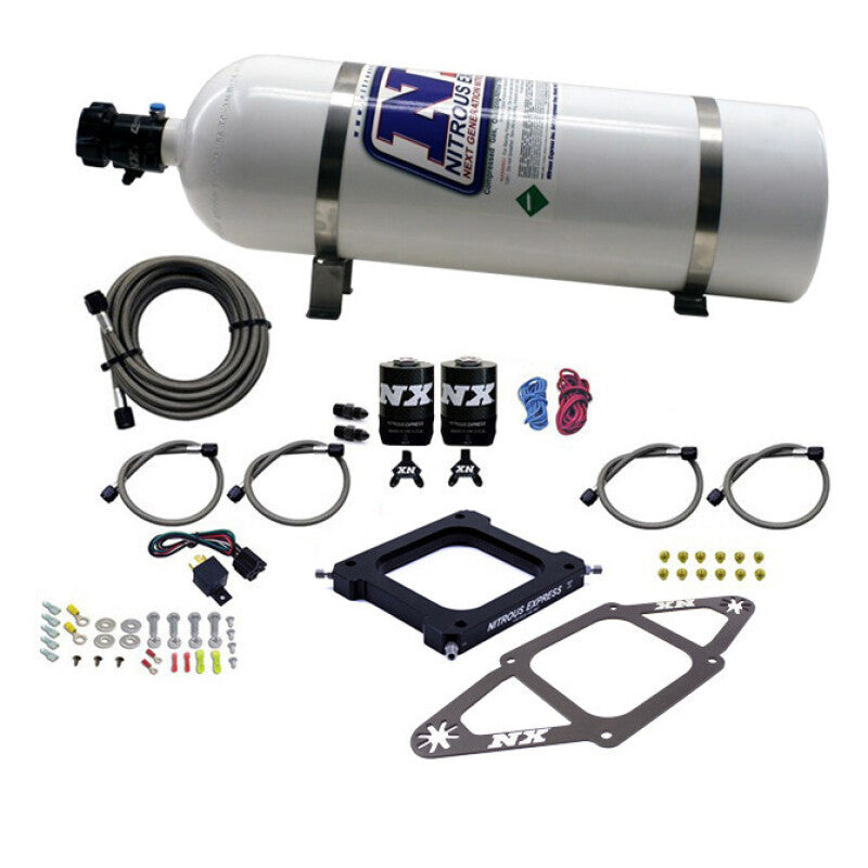 Nitrous Express 4500 Assassin Plate Stage 6 Nitrous Kit (50-300HP) w/15lb Bottle