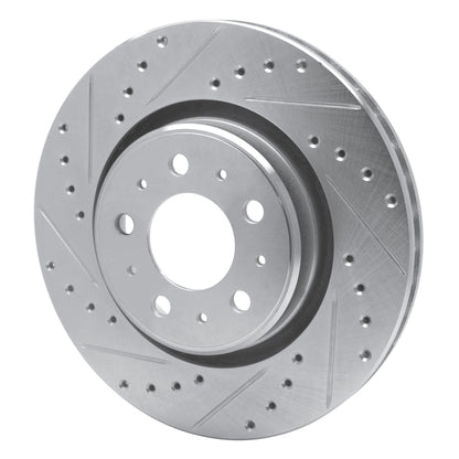 R1 Concepts R1 98-04 Volvo C70 Front Left Drilled & Slotted Silver Brake Rotor