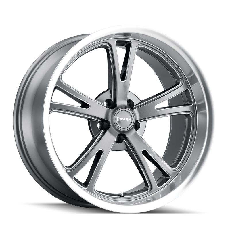 Ridler Wheels Ridler 606 17x8 / 5x120.65 BP / 0mm Offset / 83.82mm Hub Gloss Grey Machined Wheel