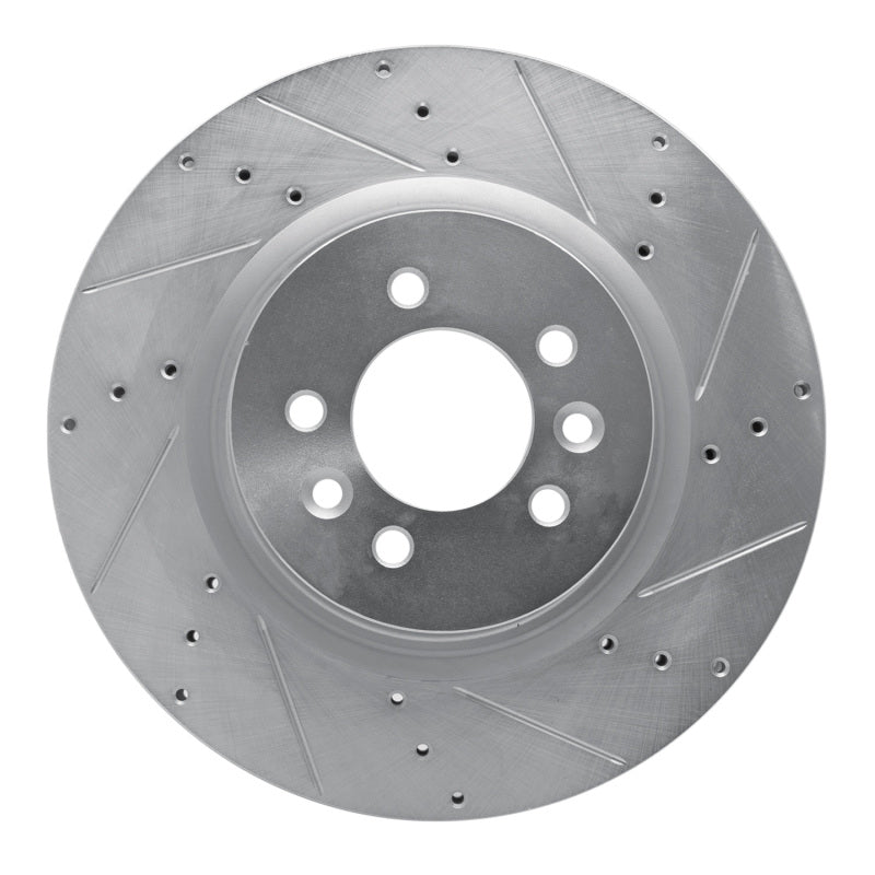 R1 Concepts R1 06-17 Land Rover Range Rover Front Right Drilled & Slotted Silver Brake Rotor