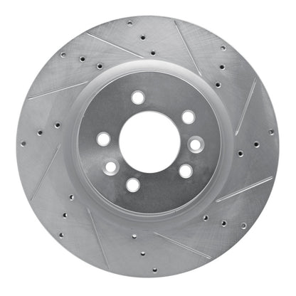 R1 Concepts R1 06-17 Land Rover Range Rover Front Right Drilled & Slotted Silver Brake Rotor
