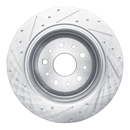R1 Concepts R1 99-04 Jeep Grand Cherokee Front Right Drilled & Slotted Silver Brake Rotor