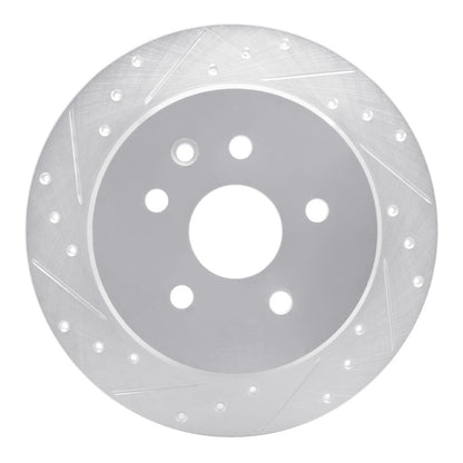 R1 Concepts R1 98-10 Lexus GS430 Rear Left Drilled & Slotted Silver Brake Rotor