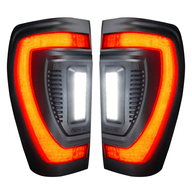 ORACLE Lighting Oracle 19-23 GMC Sierra Black Series Flush Style LED Tail Lights - Factory Halogen