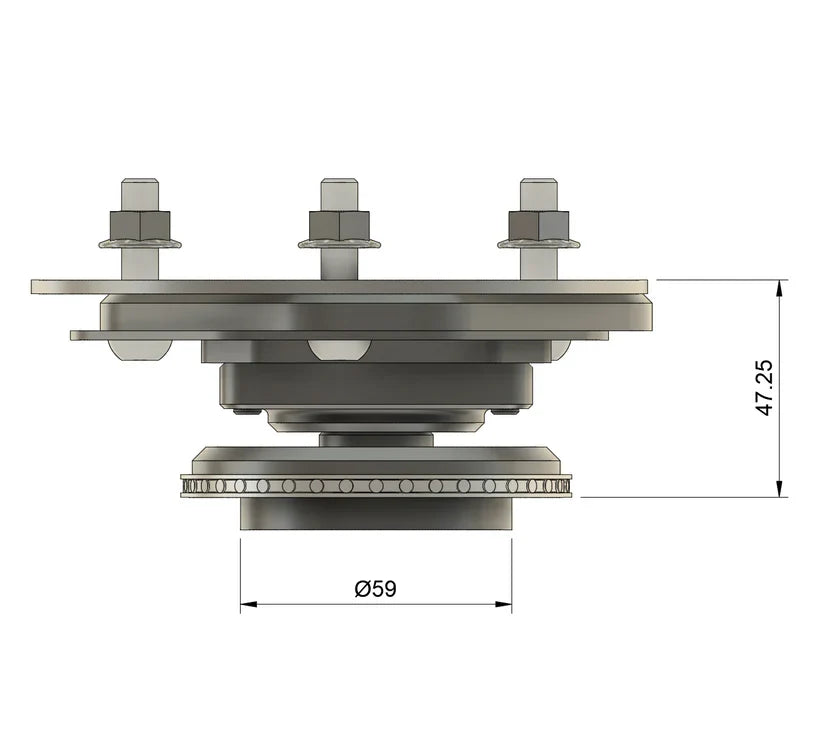 Millway Motorsport MW90371-R-60 BMW Adjustable Camber Plates (E30 3 Series, E28/E34 5 Series, E24 6 Series) - Racing 60mm