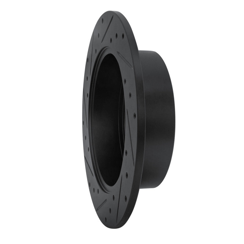 R1 Concepts R1 08-13 Toyota Highlander Rear Right Drilled & Slotted Black Brake Rotor