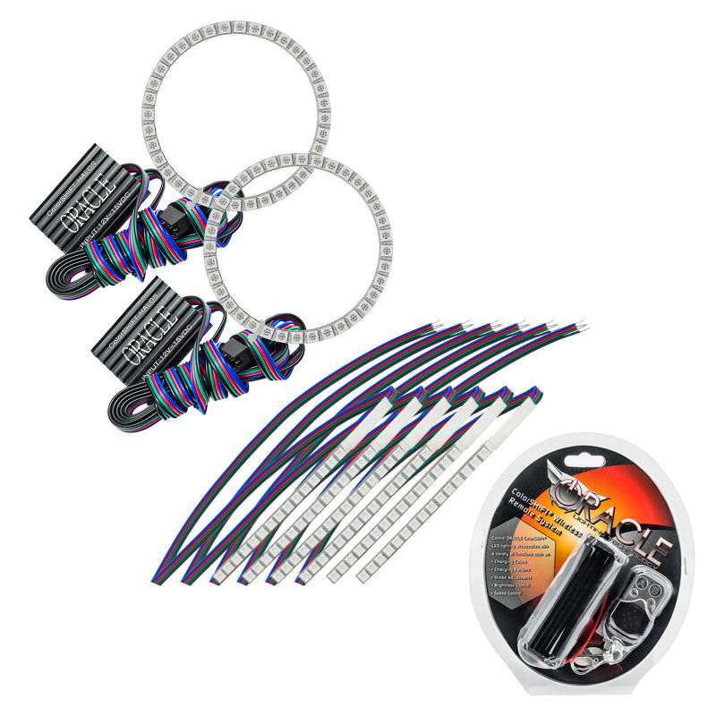 ORACLE Lighting Oracle 15-17 Ford Mustang V6/GT/Shelby DRL Upgrade w/ Halo Kit - ColorSHIFT