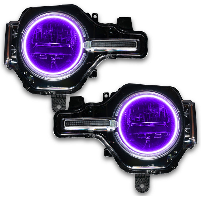 ORACLE Lighting Oracle 2021 Ford Bronco Base Headlight LED Halo Kit - ColorSHIFT - w/ BC1 Controller
