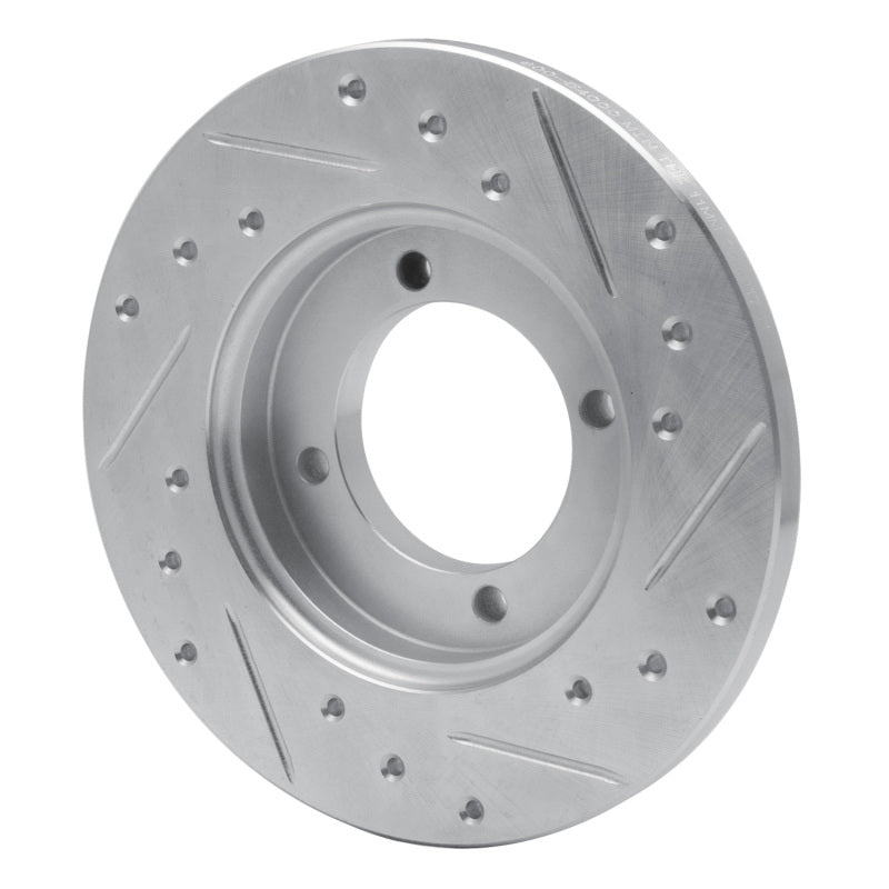 R1 Concepts R1 88-93 Ford Festiva Front Left Drilled & Slotted Silver Brake Rotor