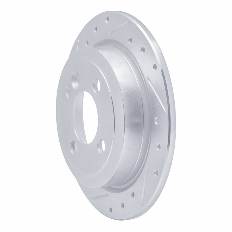 R1 Concepts R1 02-15 Mini Cooper Clubman Rear Left Drilled & Slotted Silver Brake Rotor