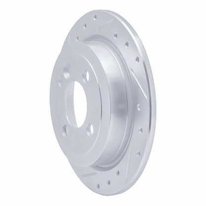 R1 Concepts R1 02-15 Mini Cooper Clubman Rear Left Drilled & Slotted Silver Brake Rotor