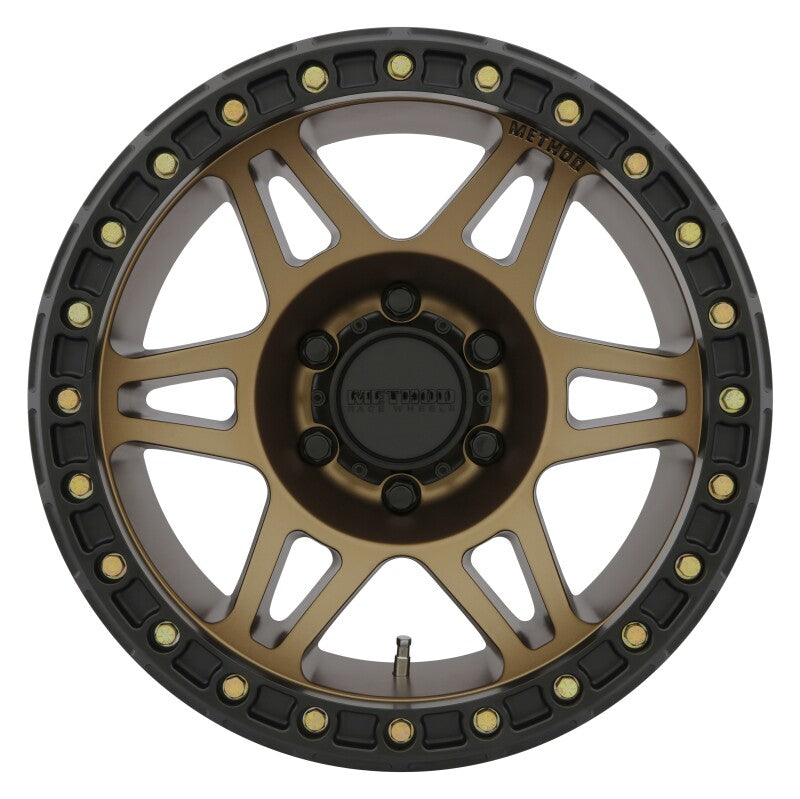 Method Wheels Method MR106 Beadlock 17x9 -44mm Offset 6x5.5 108mm CB Method Bronze w/BH-H24125 Wheel