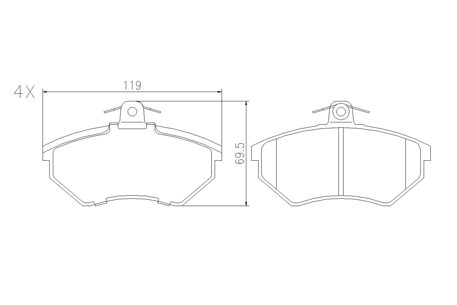 BOGAP A8210143 Brake Pad Set, Disc Brake