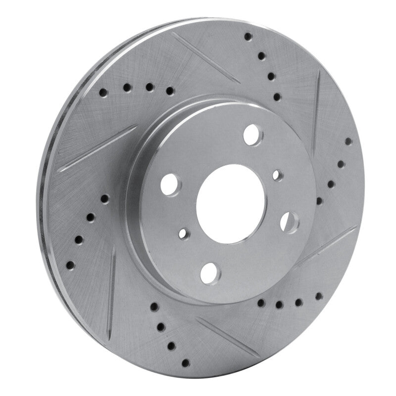R1 Concepts R1 04-06 Scion XA Front Right Drilled & Slotted Silver Brake Rotor
