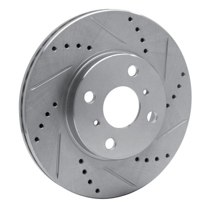 R1 Concepts R1 04-06 Scion XA Front Right Drilled & Slotted Silver Brake Rotor