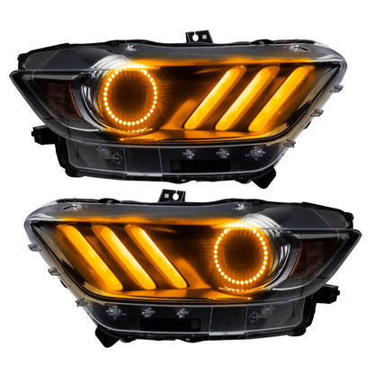 ORACLE Lighting Oracle 15-17 Ford Mustang V6/GT/Shelby DRL w/ Halo Kit - ColorSHIFT w/ 2.0 Controller