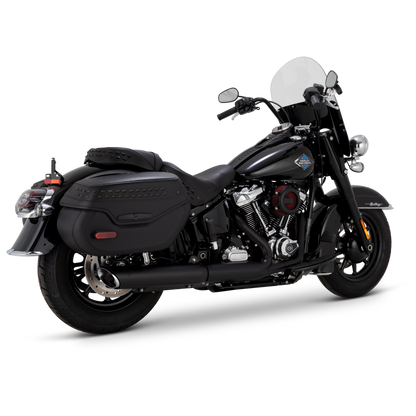 Vance and Hines Vance & Hines 2025+ HD Softail Twin Slash 4in Round Black Slip-On Exhaust