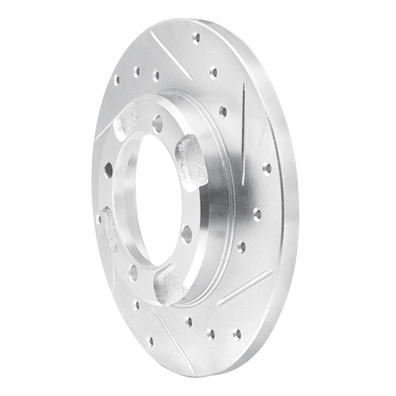 R1 Concepts R1 91-92 Dodge COLT Front Right Drilled & Slotted Silver Brake Rotor