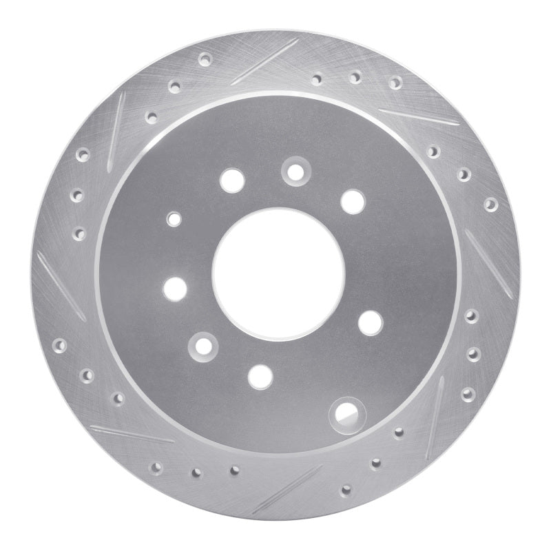 R1 Concepts R1 92-06 Mazda 929 Rear Left Drilled & Slotted Silver Brake Rotor