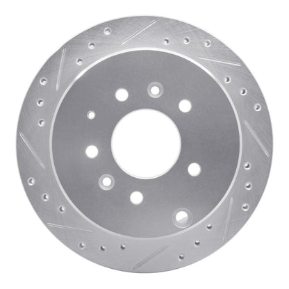 R1 Concepts R1 92-06 Mazda 929 Rear Left Drilled & Slotted Silver Brake Rotor