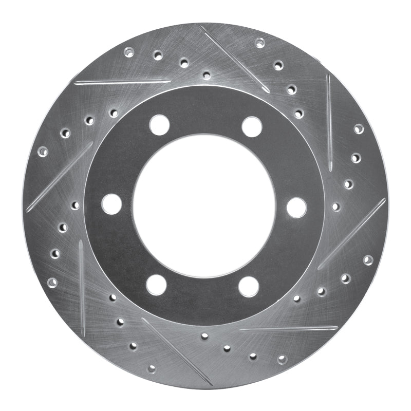 R1 Concepts R1 95-04 Toyota 4Runner Front Right Drilled & Slotted Silver Brake Rotor