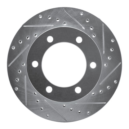 R1 Concepts R1 95-04 Toyota 4Runner Front Right Drilled & Slotted Silver Brake Rotor