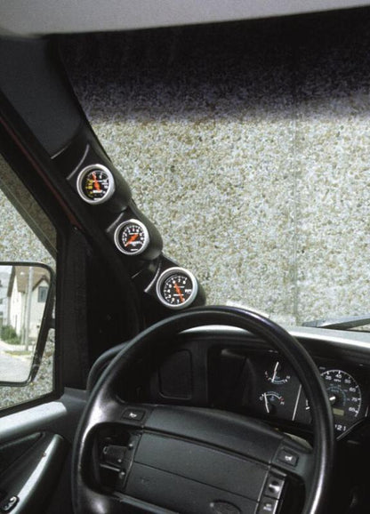 Autometer 92-02 Ford Van 52mm Black Triple Pillar