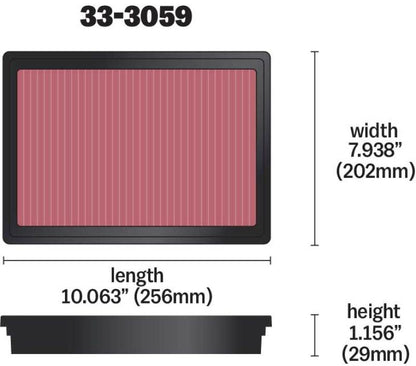 K&N Engineering K&N 15-17 Nissan NP300 L4-2.3L DSL Drop In Air Filter