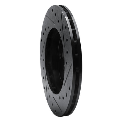 R1 Concepts R1 95-99 Dodge Neon (USA/Canada) Front Left Drilled & Slotted Black Brake Rotor