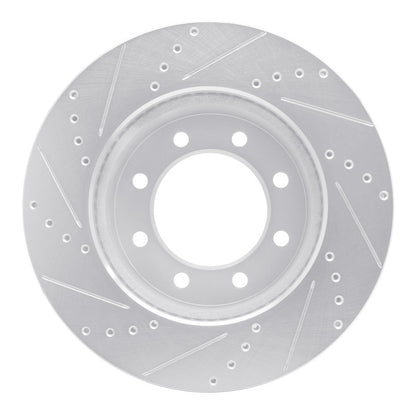 R1 Concepts R1 09-25 Dodge Ram 3500 Front Right Drilled & Slotted Silver Brake Rotor