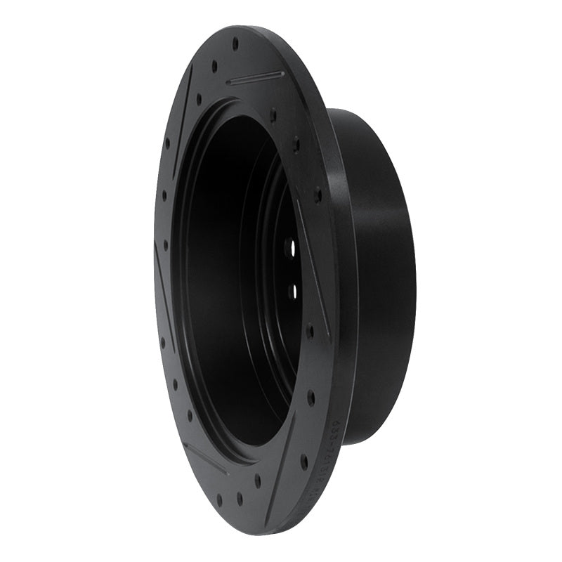 R1 Concepts R1 04-10 Toyota SIENNA Rear Right Drilled & Slotted Black Brake Rotor