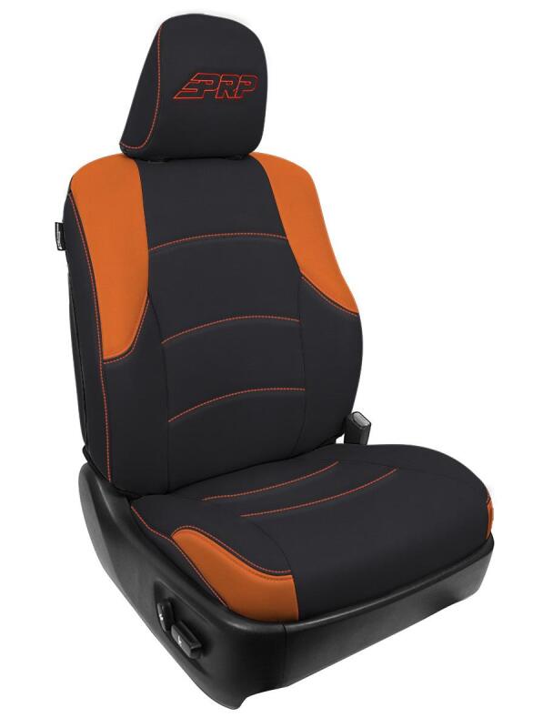 PRP Seats PRP 11-24 Toyota 4Runner Front Seat Covers (Pair) - Black/Orange