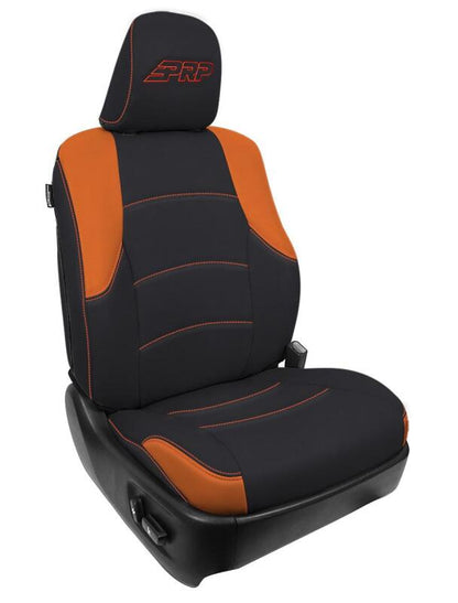 PRP Seats PRP 11-24 Toyota 4Runner Front Seat Covers (Pair) - Black/Orange