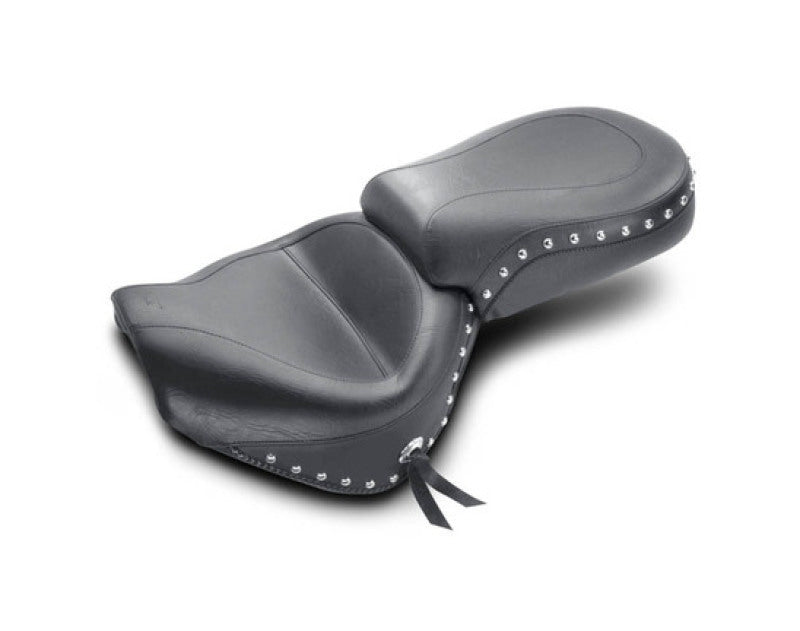 Mustang Motorcycle Mustang 99-15 Yamaha Road Star 1600, 1700 Wide Touring 2PC Seat w/Studs - Black