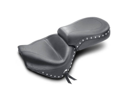 Mustang Motorcycle Mustang 99-15 Yamaha Road Star 1600, 1700 Wide Touring 2PC Seat w/Studs - Black
