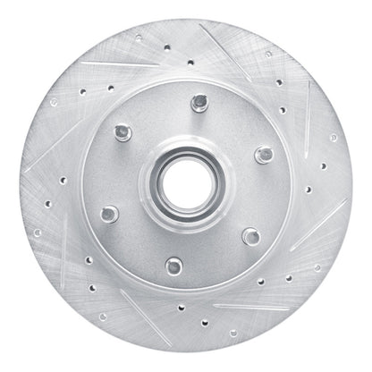 R1 Concepts R1 88-96 Chevrolet C2500 Front Right Drilled & Slotted Silver Brake Rotor