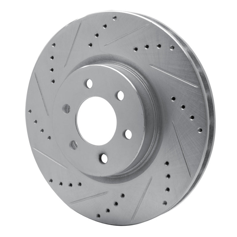 R1 Concepts R1 92-02 Dodge Viper Front Left Drilled & Slotted Silver Brake Rotor