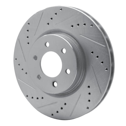 R1 Concepts R1 92-02 Dodge Viper Front Left Drilled & Slotted Silver Brake Rotor