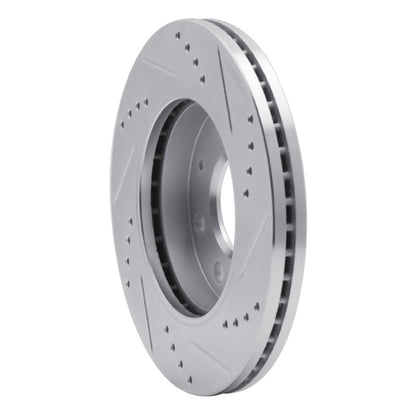 R1 Concepts R1 88-07 Dodge Colt Front Left Drilled & Slotted Silver Brake Rotor