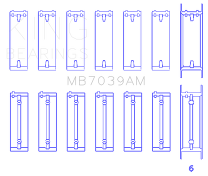 King Engine Bearings BMW M51/M57 (Size +0.25) Main Bearing Set