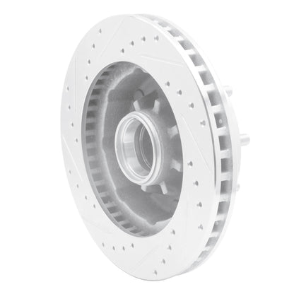 R1 Concepts R1 71-95 Chevrolet G30 Front Right Drilled & Slotted Silver Brake Rotor
