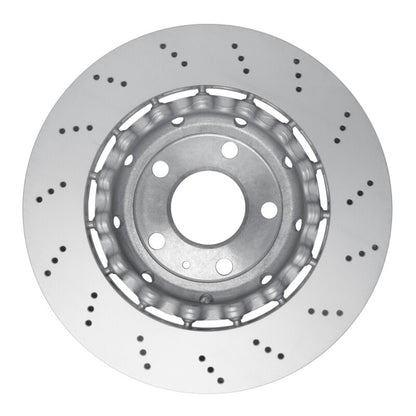 DFC 07-08 Audi RS4 Left Rear Drilled Hi-Carbon Alloy Geomet Coated Rotor