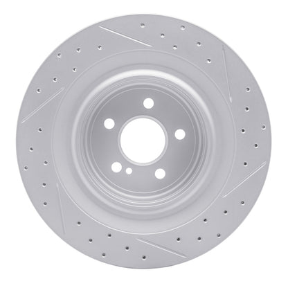 R1 Concepts R1 10-18 Mercedes-Benz E63 AMG Rear Left Drilled & Slotted Geo-Carbon Rotor
