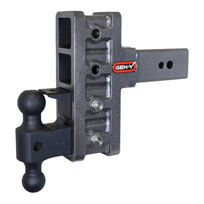 GEN-Y Hitch Gen-Y Mega Duty 3in Shank 6in Offset Drop 32K Hitch w/GH-0161 Dual-Ball/GH-0162 Pintle Lock