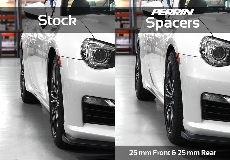 Perrin Performance PERRIN 02-14 Subaru WRX / 2004 STI / 13-25 BRZ & Toyota GR86 25mm Wheel Spacers 5x100 56mm CB - Pair