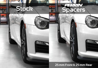 Perrin Performance PERRIN 02-14 Subaru WRX / 2004 STI / 13-25 BRZ & Toyota GR86 25mm Wheel Spacers 5x100 56mm CB - Pair