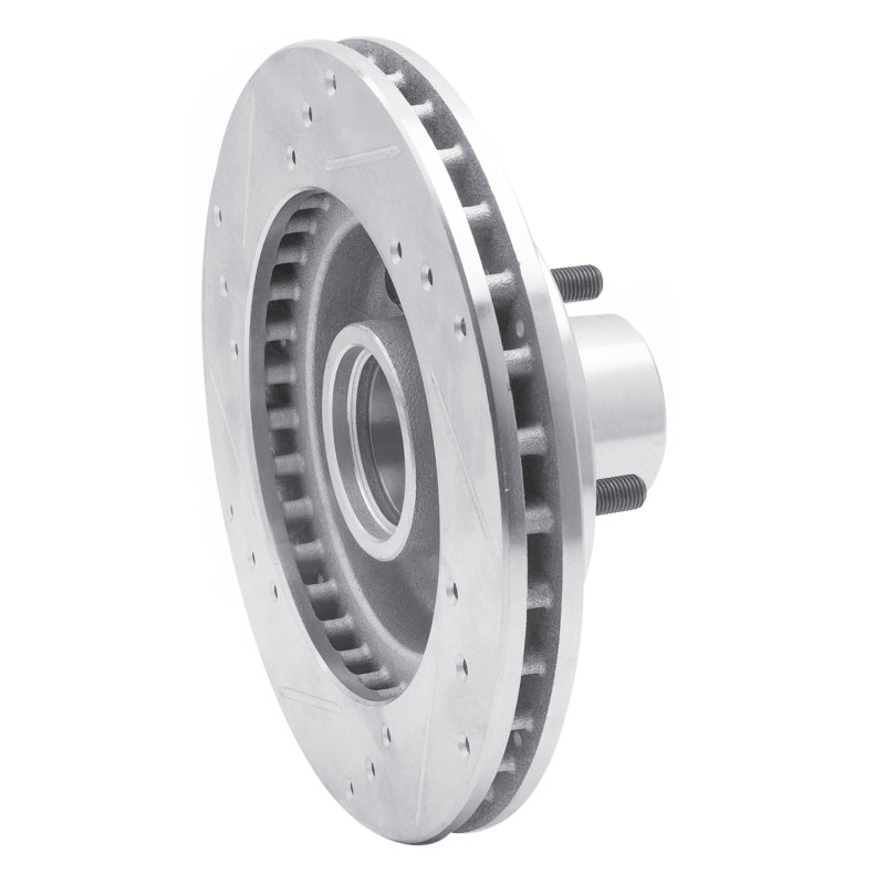 R1 Concepts R1 1982-1995 Buick Regal Front Right Drilled & Slotted Silver Brake Rotor