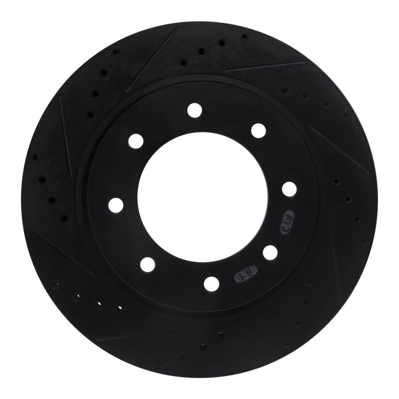R1 Concepts R1 12-21 Nissan NV1500 Front Left Drilled & Slotted Black Brake Rotor