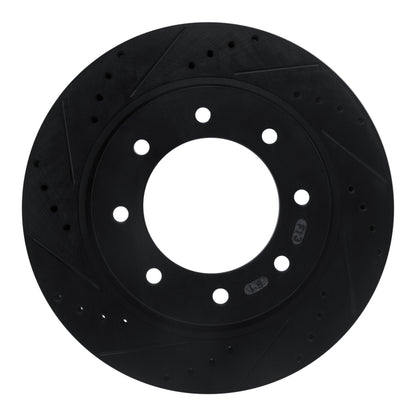 R1 Concepts R1 12-21 Nissan NV1500 Front Left Drilled & Slotted Black Brake Rotor