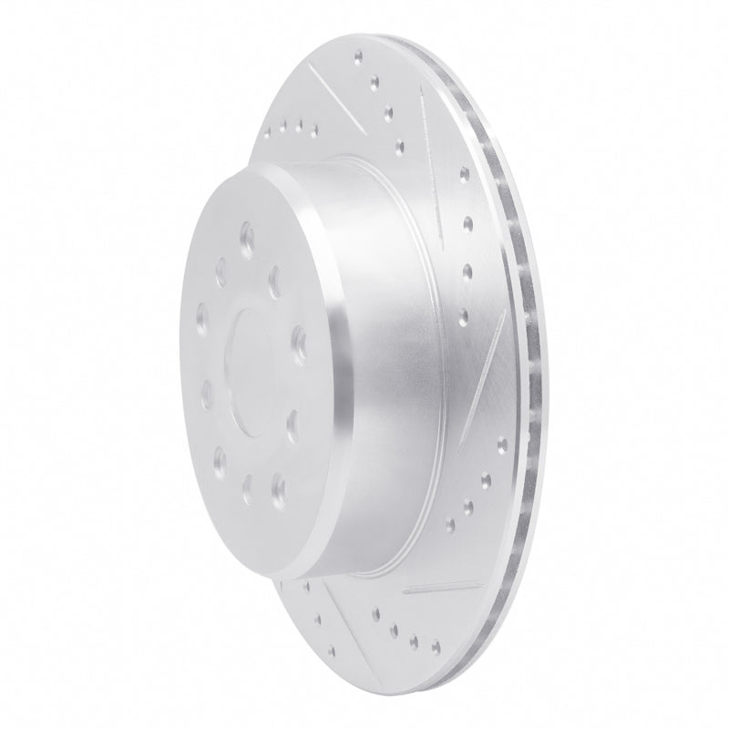 R1 Concepts R1 93-98 Toyota Supra Rear Right Drilled & Slotted Silver Brake Rotor